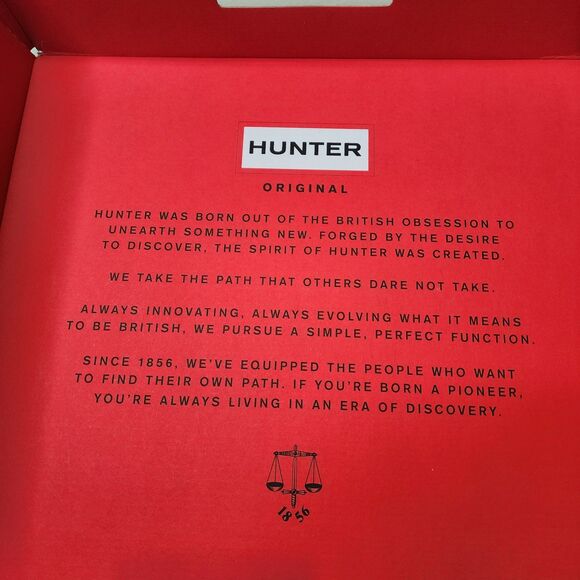 Hunter Original Short Boots Waterproof Rain Navy Blue Womens Size 8 WFS1013RMA - Picture 10 of 11